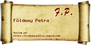 Földesy Petra névjegykártya